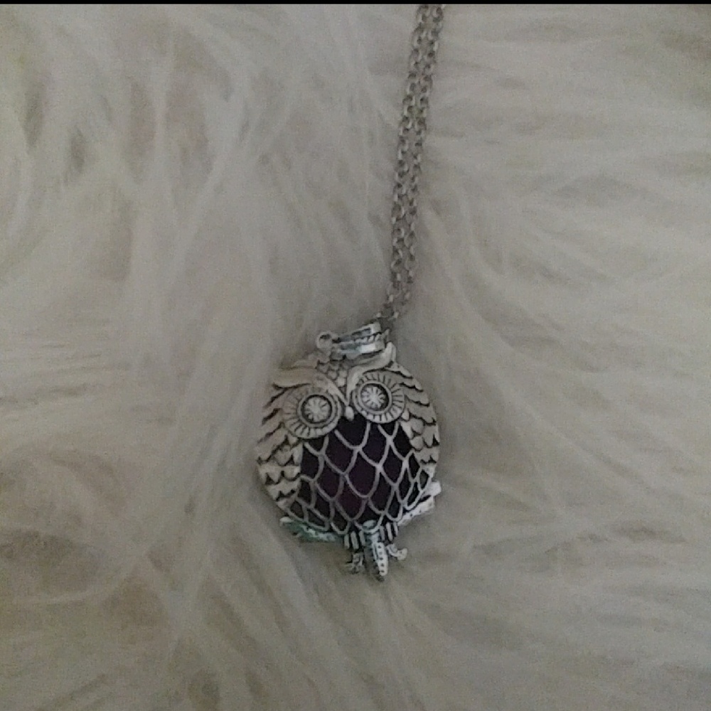 Owl aromatherapy diffuser necklace - Picture 2 of 4